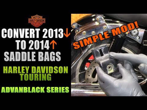 Put 14 Up Saddlebags On A 13 to 09 Harley Davidson Touring Motorcycle Advanblack