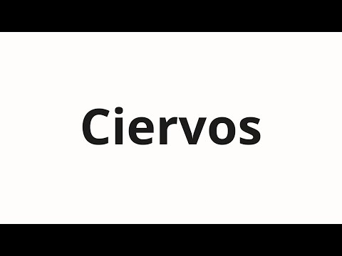 How to pronounce Ciervos