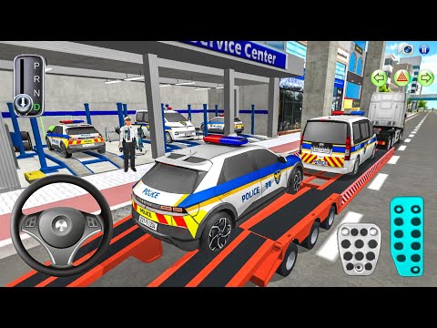 Police Officer Cars Transport to Auto Repair Shop - Police Car Game - 3D Driving Class Android Game