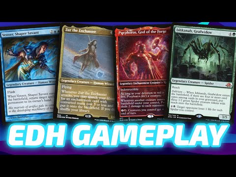 Venser vs Zur vs Purphoros vs Ishkanah [Live EDH Commander VOD] 2021
