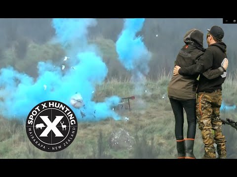 EXPLOSIVE Gender Reveal - Shooting Gongs & Coloured Airbags - Spot X Hunting New Zealand