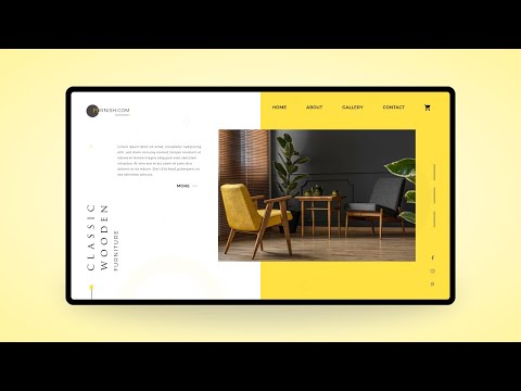 UI Design Tutorial | Furniture Sofa Web UI Design in Adobe XD | WebDesignGeek