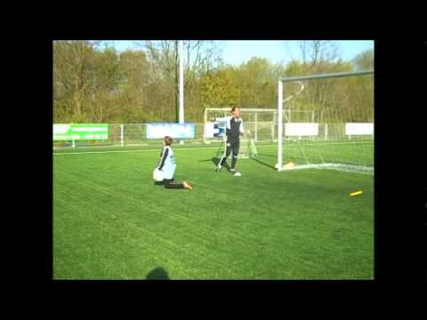 Kay Hilverink, 10 jaar, Keepertraining van Arben Kasolli