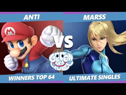 GOML 2019 SSBU - PG | Marss (ZSS) Vs. t1 | ANTi (Mario) Smash Ultimate Tournament Winners Top 64