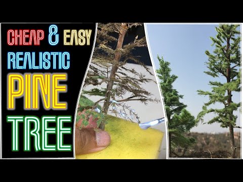 Cheap Model Pine Tree that Looks Awesome - Model Railroad How-to