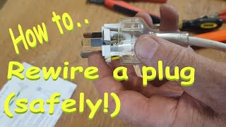 Basic tips on how to fit & wire an Australian electrical plug DIY extension cord repair/modification