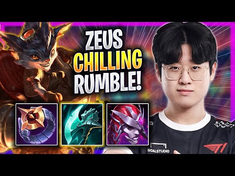 ZEUS CHILLING WITH RUMBLE! - T1 Zeus Plays Rumble TOP vs Gragas! | Season 2023