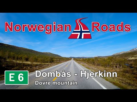 Driving E6 Dombås - Hjerkinn | Dovrefjell mountain | Norwegian Roads 4K UHD