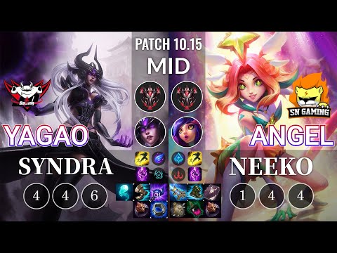 JDG Yagao Syndra vs SN Angel Neeko Mid - KR Patch 10.15