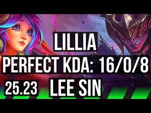 LILLIA vs LEE SIN (JGL) | 16/0/8 | KR Master | 25.23