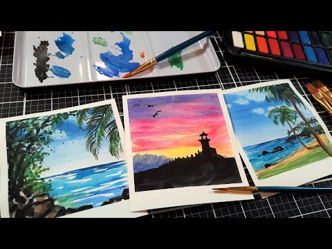 Fun Watercolor Polaroids! Easy Paint Along for All Ages!