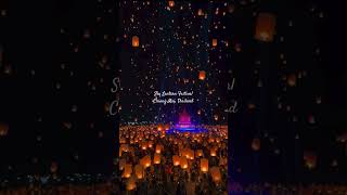 This is Chiang Mai CAD Yi Peng Khomloy Sky Lantern Festival in Chiang Mai #thailand #asiatravel