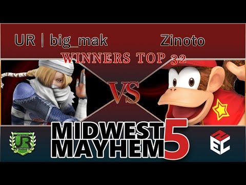 Midwest Mayhem 5 WINNERS TOP 32 - UR | big_mak (Sheik) vs Zinoto (Diddy Kong)