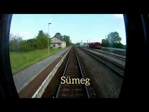 Keszthely - Celldömölk vasútvonal gyorsított videó.