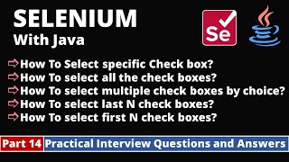 Part14-Selenium with Java Tutorial | Practical Interview Questions and Answers | Handle Check box