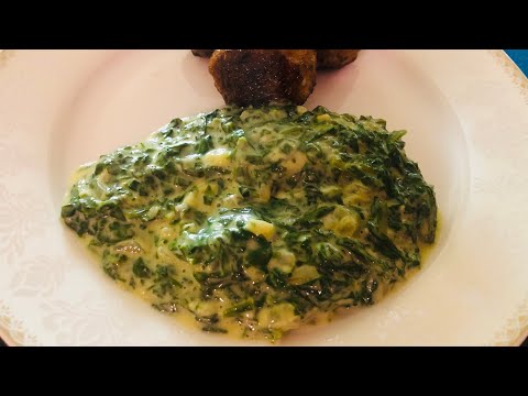 Kremasti špinat|Odličan prilog za svako jelo|Recept za ćušpajz|Creamy spinach| The best side dish !