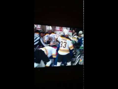 Boston Bruins Lucic gets flipped  [HD]