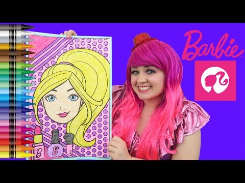 Barbie GIANT Coloring Page Crayola Crayons | COLORING WITH KiMMi THE CLOWN Video