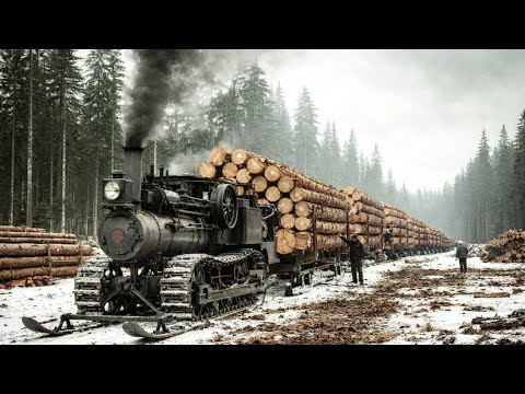 Extreme Logging at the Edge | Heavy Wood Trucks & Brutal Chainsaw Cutting Skills