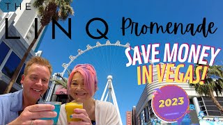 HAPPY HOUR 2023 UPDATE of LINQ PROMENADE LAS VEGAS! | Bottoms Up, Prices Down