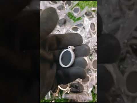 Natural black tourmaline stone pendant