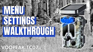 VooPeak TC07 Menu System & Settings Walkthrough Guide