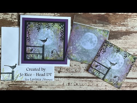 Pheasant by Moonlight by Jo Rice #laviniastamps #cardmaking