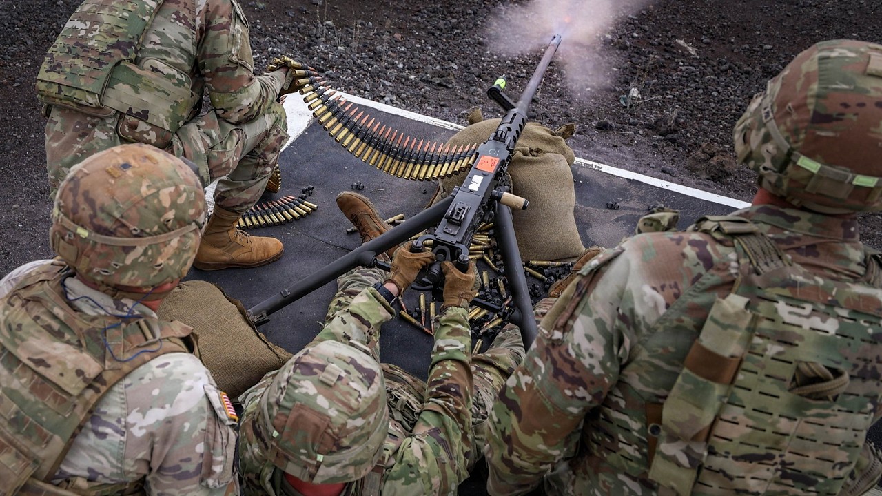 United States Army Firing Weapons in Hawaii