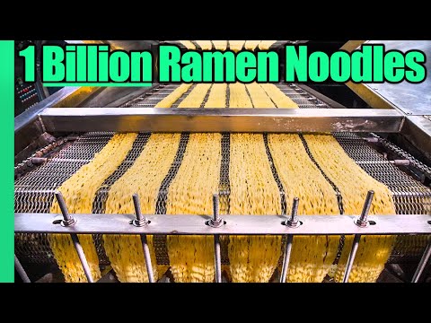 Ramen Noodle Factory Tour!! Making 1 BILLION Noodles a Year!!