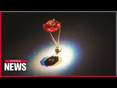 A rare crimson red diamond unveiled at Smithsonian Natural History Museum