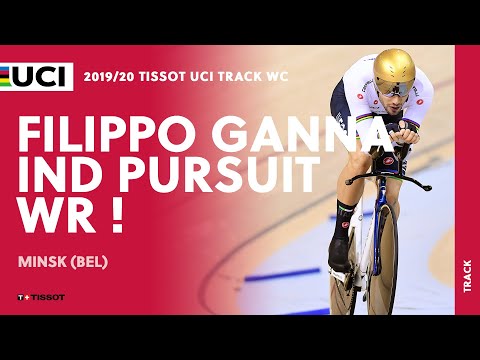 Велоспорт 4:02.647 ! Filippo Ganna's Individual Pursuit World Record in Minsk (BEL)