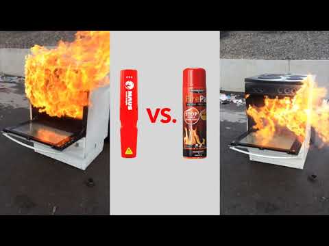 Vergleich MAUS Xtin Klein Feuerlöscher vs Feuerlöschspray Testsieger