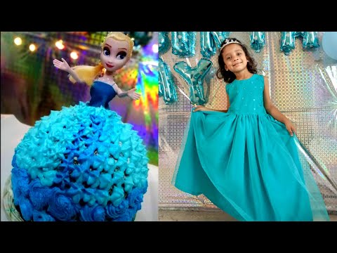Abiha Fatima 6th birthday | Princess Elsa theme birthday | Birthday Elsa cake