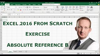Excel 2016 from Scratch. Exercise - Protect sheet, lock and unlock cells