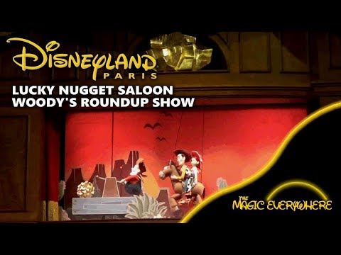 Show de marionetes do Woody no Lucky Nugget Saloon - Disneyland Paris
