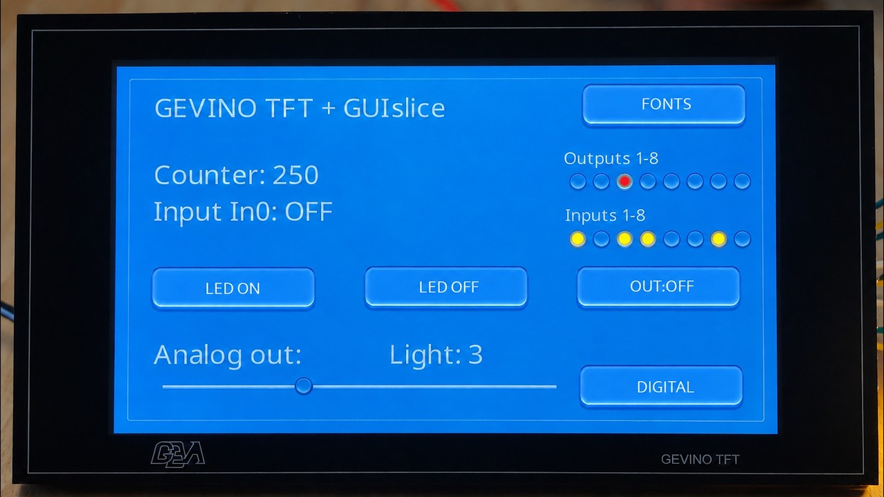 Video dimostrativo GEVINO TFT
