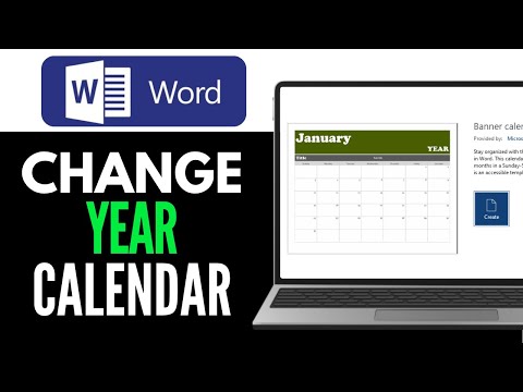 How to Change Year in Microsoft Word Calendar Template 2025 (EASY GUIDE)