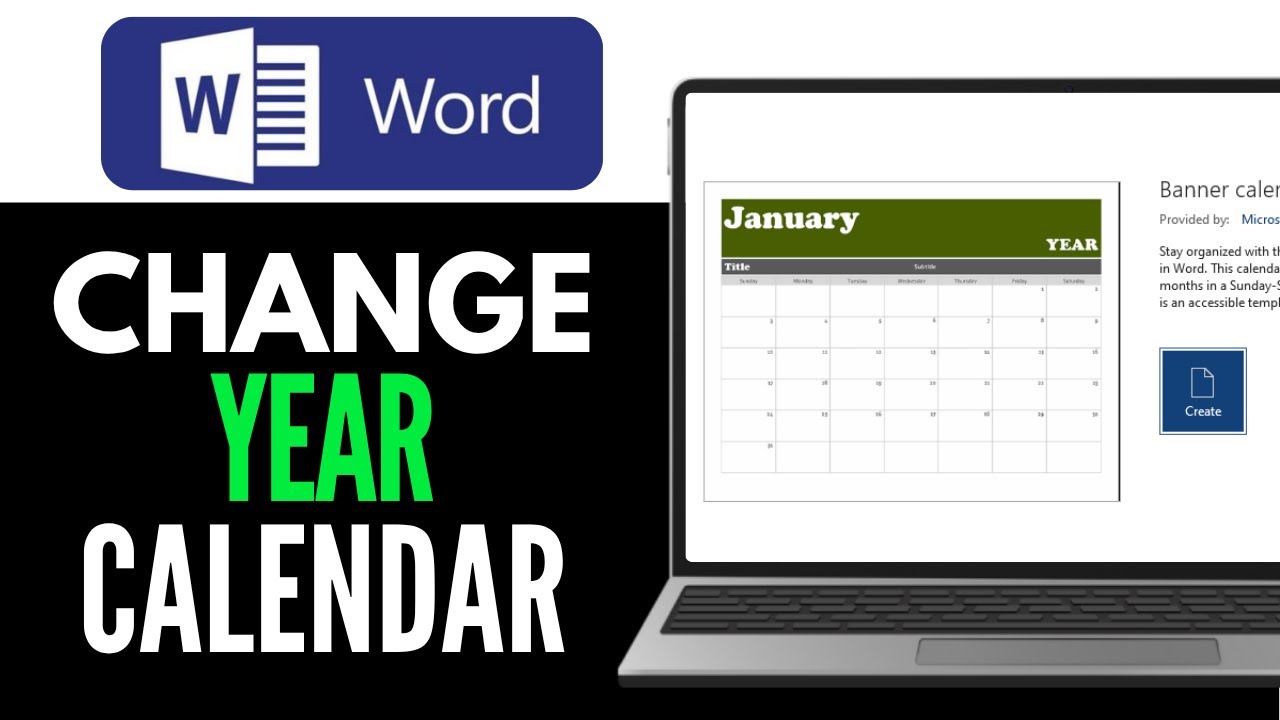 How to Change Year in Microsoft Word Calendar Template 2025 (EASY GUIDE)