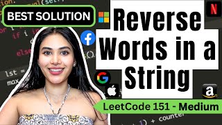 YouTube video 'Reverse Words in a String - LeetCode 151 - Python #leetcode75'