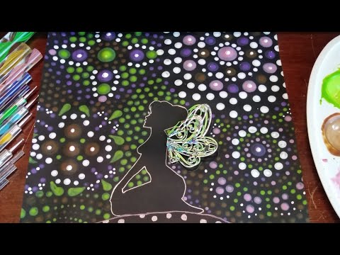 Dot Painting Elf Easy Dotting Art Mandala Flowers Drawing Elf On Mushroom