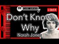 Don’t Know Why (LOWER -3) - Norah Jones - Piano Karaoke Instrumental