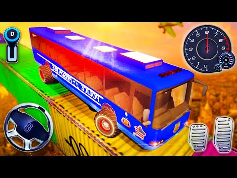 Police Bus Derby Crash Stunts - Rescue Bus Monster Truck Driving | Android Gameplay