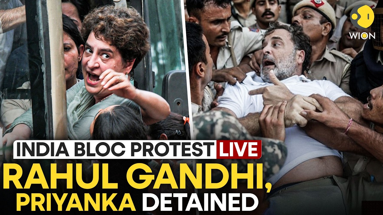 India Bloc Protest LIVE: INDIA Bloc Holds Mega March To EC Office Over Alleged ‘Vote Chori’ | WION