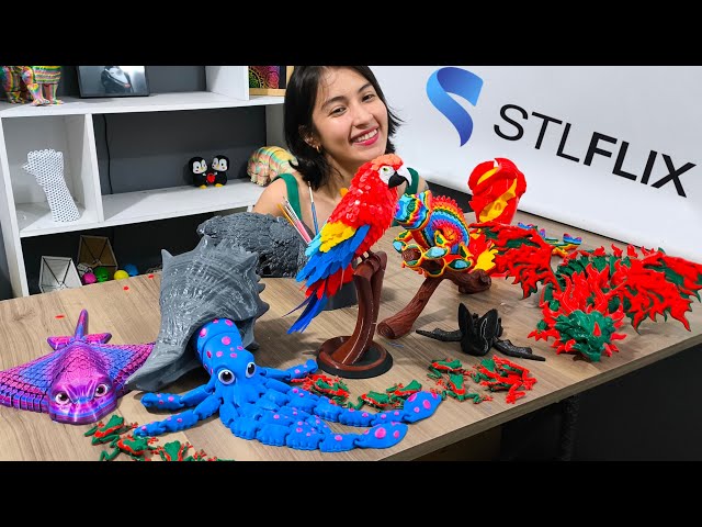 Vídeo relacionado con Gosknor Perro Impreso en 3D, Esqueleto de Perro Impreso en 3D PLA Animales Impresos en 3D Desmontables Flexibles Animales Antiestrés para Decoración de la Oficina en Casa (Rojo, Negro)