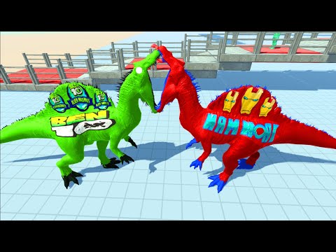 BEN 10 SPINOSAURUS DEATH CLIMB - Animal Revolt Battle Simulator