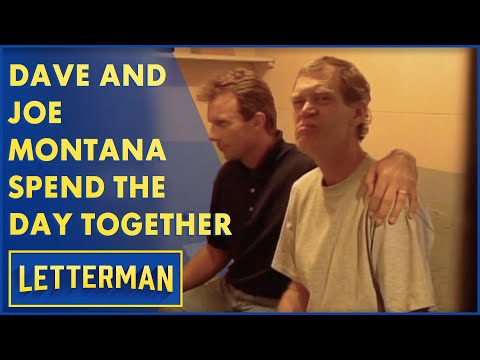 Dave Spends The Day With Joe Montana | Letterman