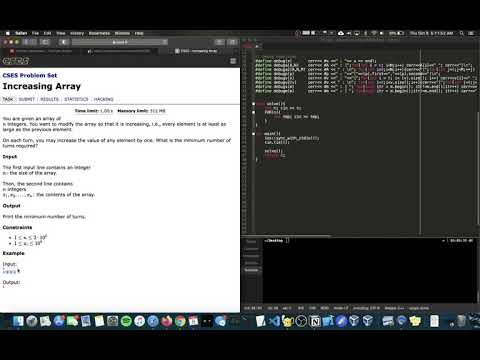 Increasing Array Cses Problem Set Introductory Algorithm