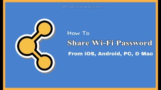 How to share the WiFi password from your PC to any device | Find WiFi Password on PC | Windows 10