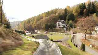 preview picture of video 'Sommerrodelbahn Ernstthal / Thüringen - 24.10.2013'