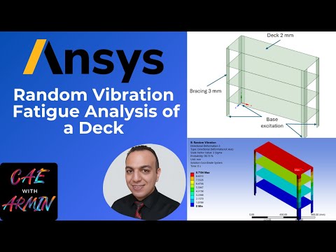 ⚙️ Ansys Tutorial: Random Vibrations Analysis | Stress, Displacement & Fatigue (Sigma Criteria)